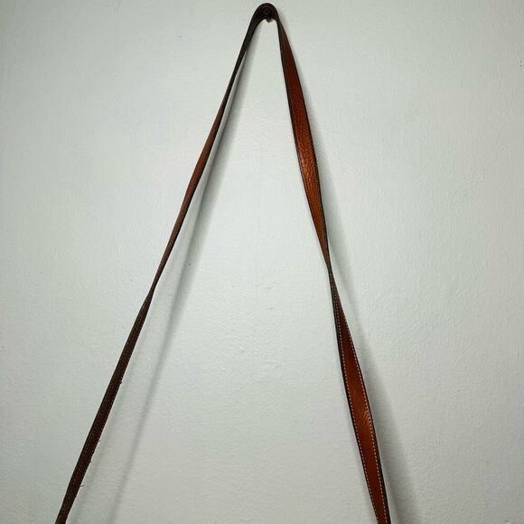 Vintage DOONEY & BOURKE Bone White Tan 1980s Leather Crossbody Straps Handbag - Picture 6 of 14